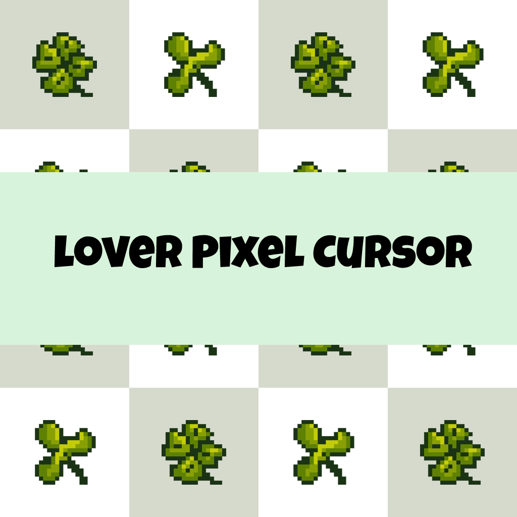 Preview Сlover Pixel cursor custom cursor pack